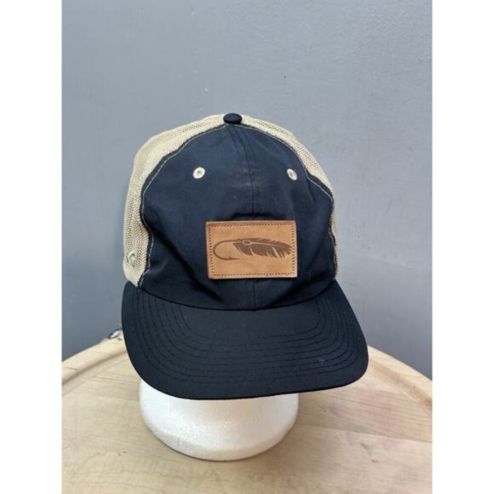 On The Fly Outfitters Snapback Hat Navy Blue Trucker Fishing Outdoor Cap